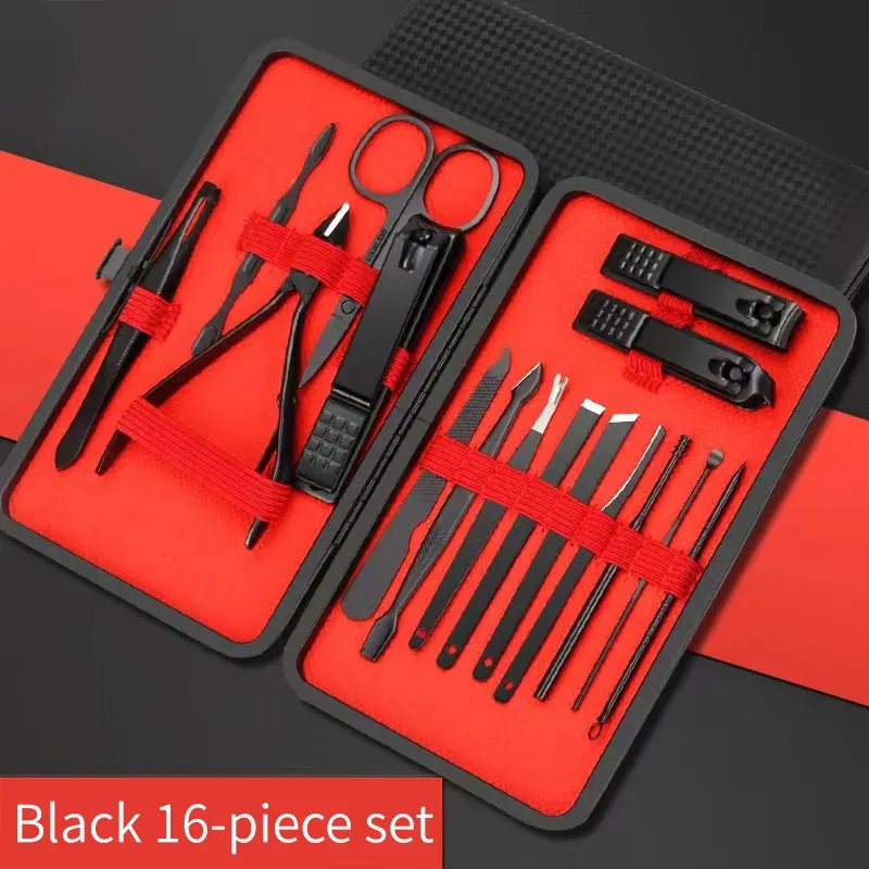 Ensemble d'outils de beauté pour manucure et pédicure, avec coupe-ongles et cure-oreilles 12