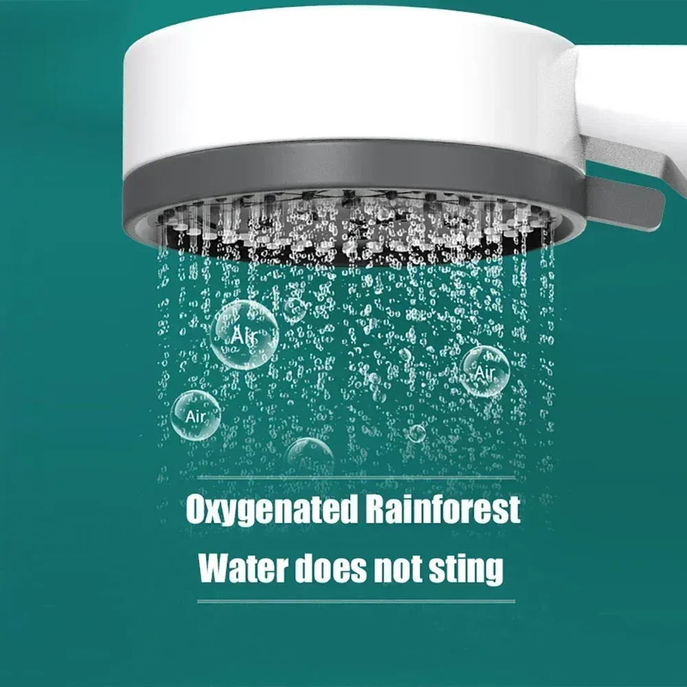 Pommeau de douche filtrant haute pression à 10 modes, avec fonction d'arrêt à une touche et buse portable 3