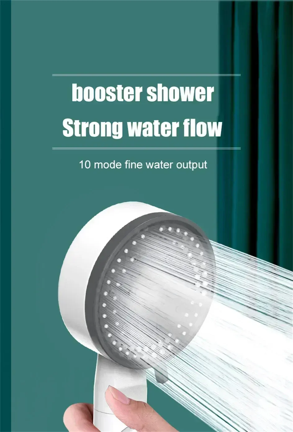 Pommeau de douche filtré haute pression au design épuré