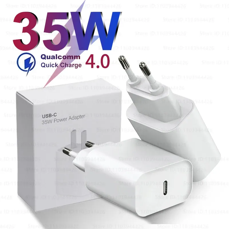 Chargeur rapide USB-C 35 W Power Delivery pour iPhone 16, 15, 14 Pro Max, Samsung, Xiaomi, Huawei et POCO 1
