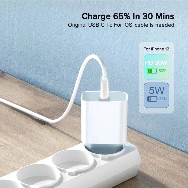 Chargeur rapide USB-C 35 W Power Delivery pour iPhone 16, 15, 14 Pro Max, Samsung, Xiaomi, Huawei et POCO 5