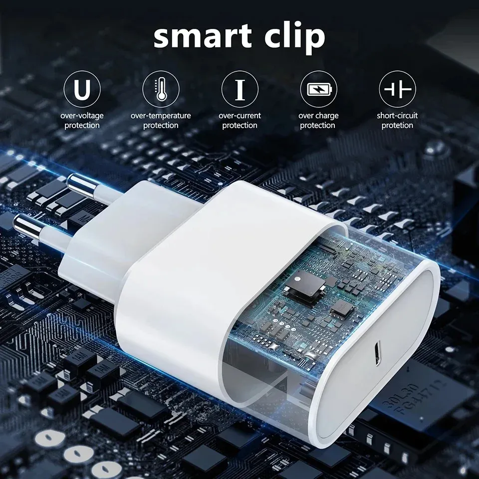 Chargeur rapide USB-C 35 W Power Delivery pour iPhone 16, 15, 14 Pro Max, Samsung, Xiaomi, Huawei et POCO 4
