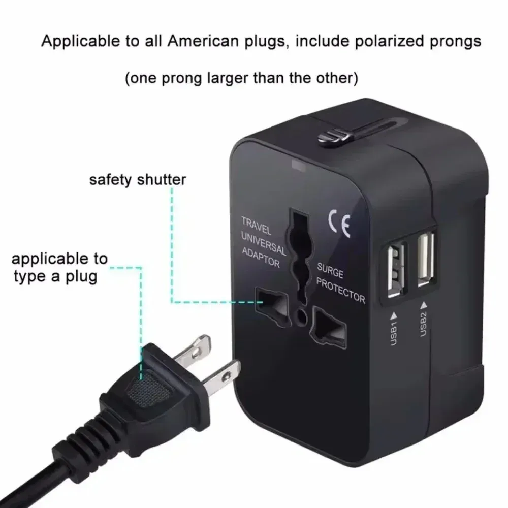 Adaptateur de voyage universel, détail du design