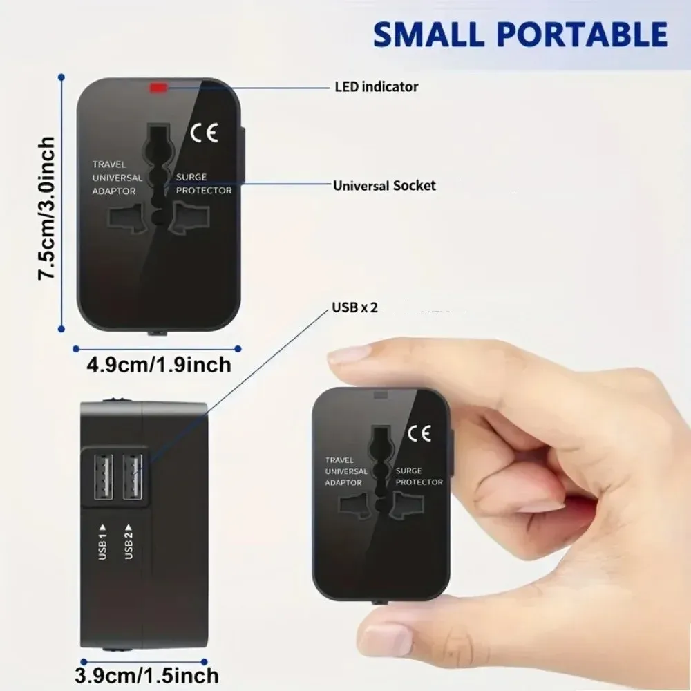 Adaptateur de voyage universel, finitions