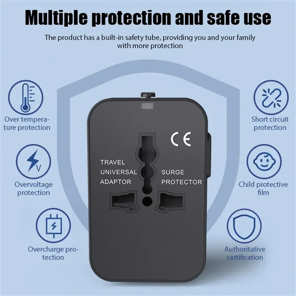 Adaptateur de voyage universel, en situation