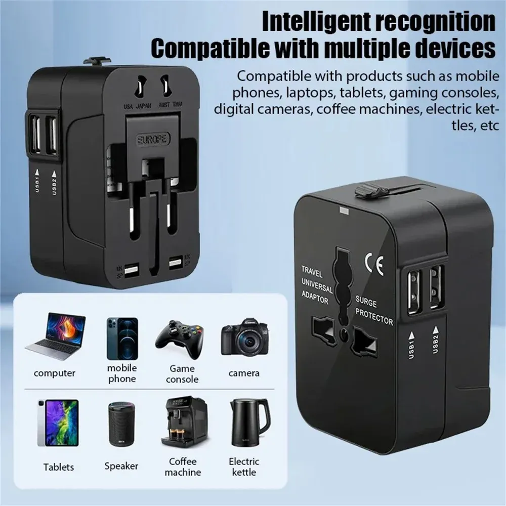 Adaptateur de voyage universel, en situation