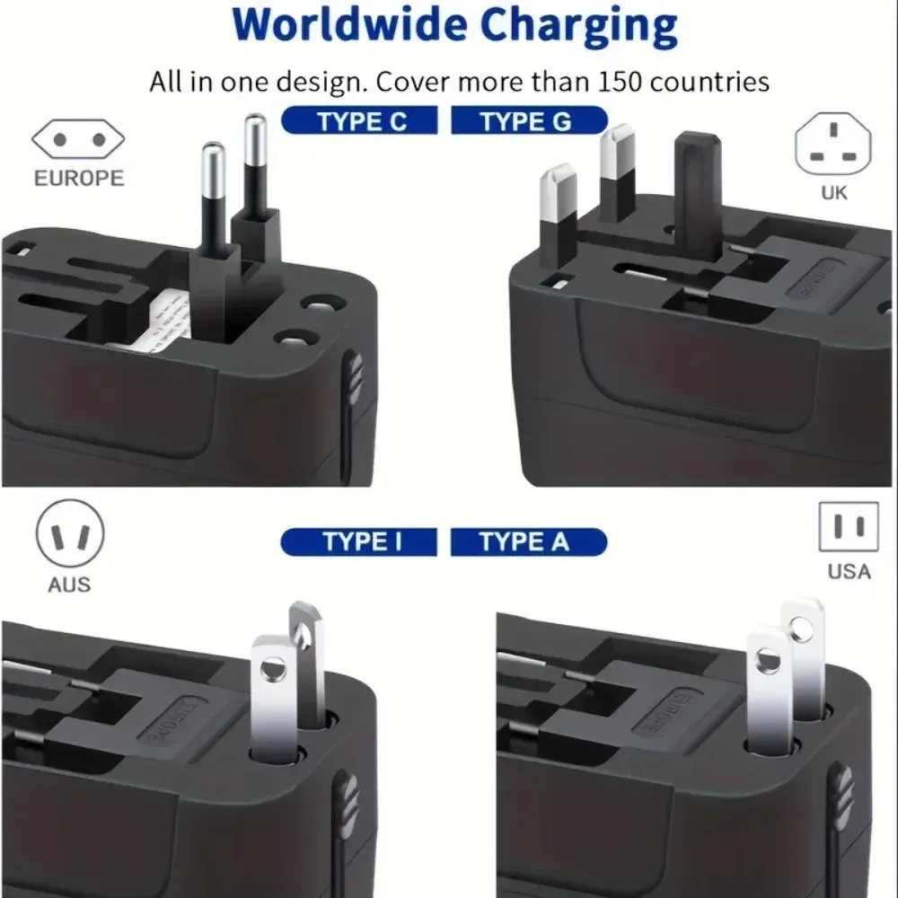 Adaptateur de voyage universel, en situation