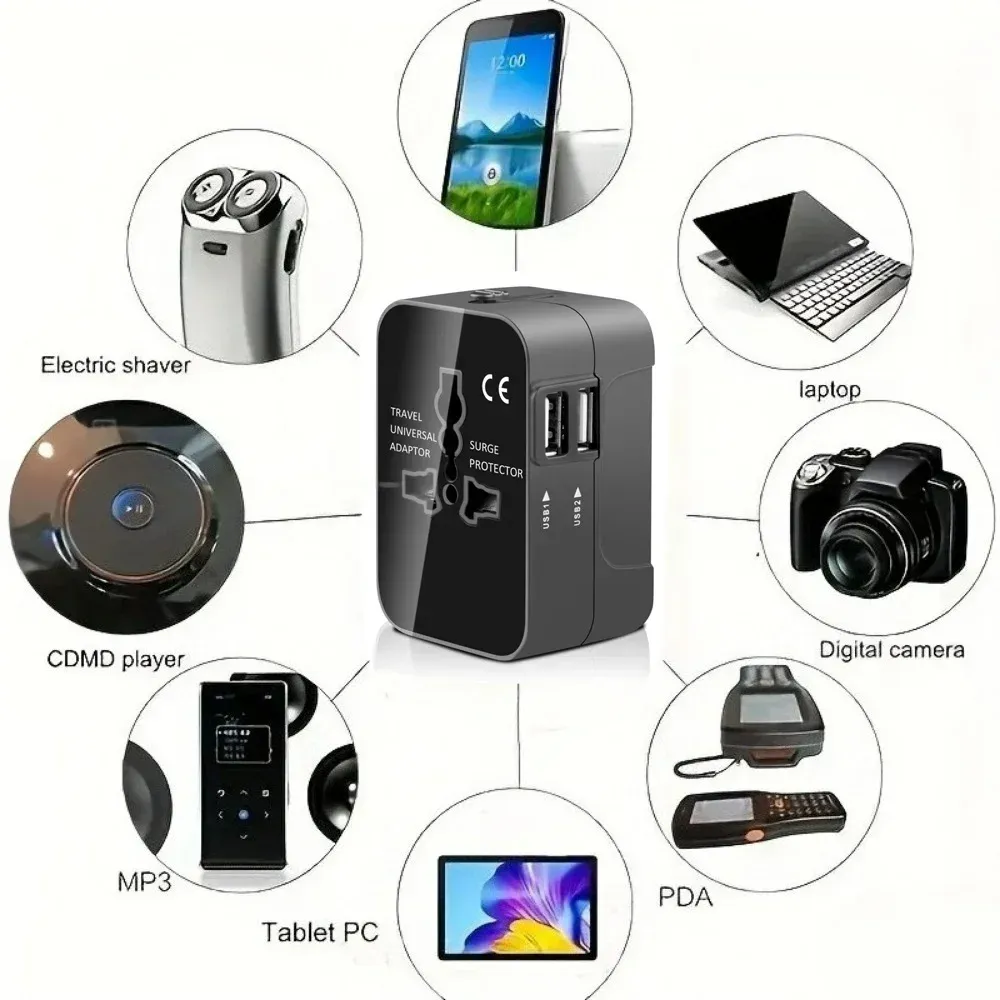 Adaptateur de voyage universel, en situation