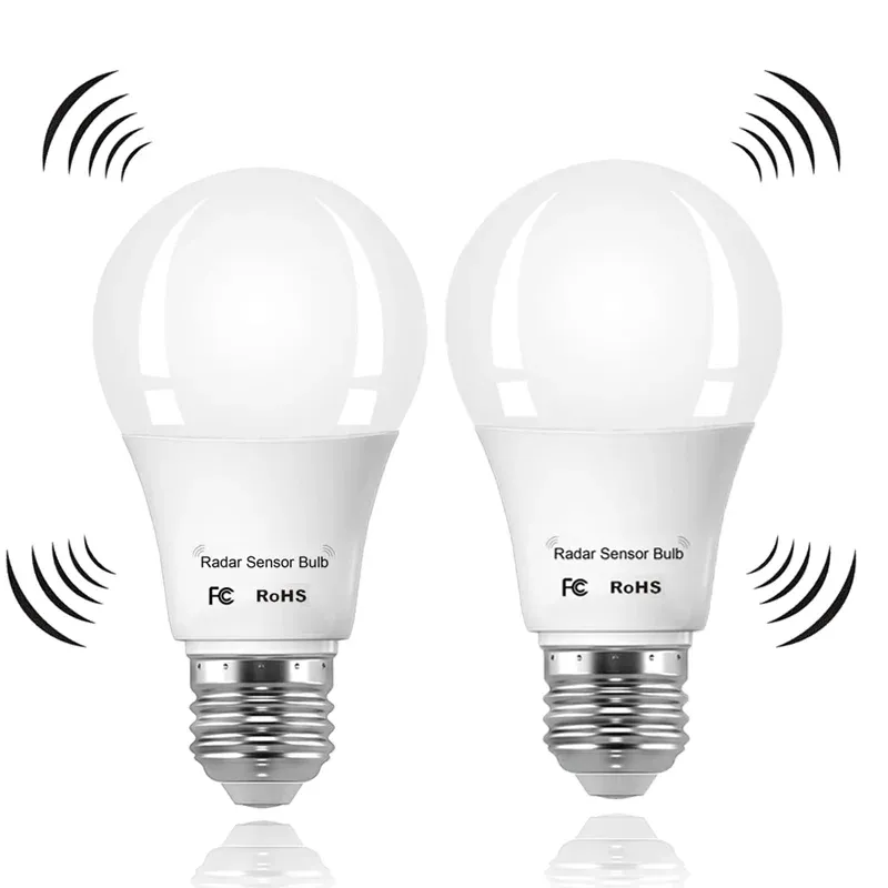 Ampoule LED à capteur de mouvement radar, fonctionnement du crépuscule à l'aube, pour extérieur, sous-sol, porche et cour, 1 pièce