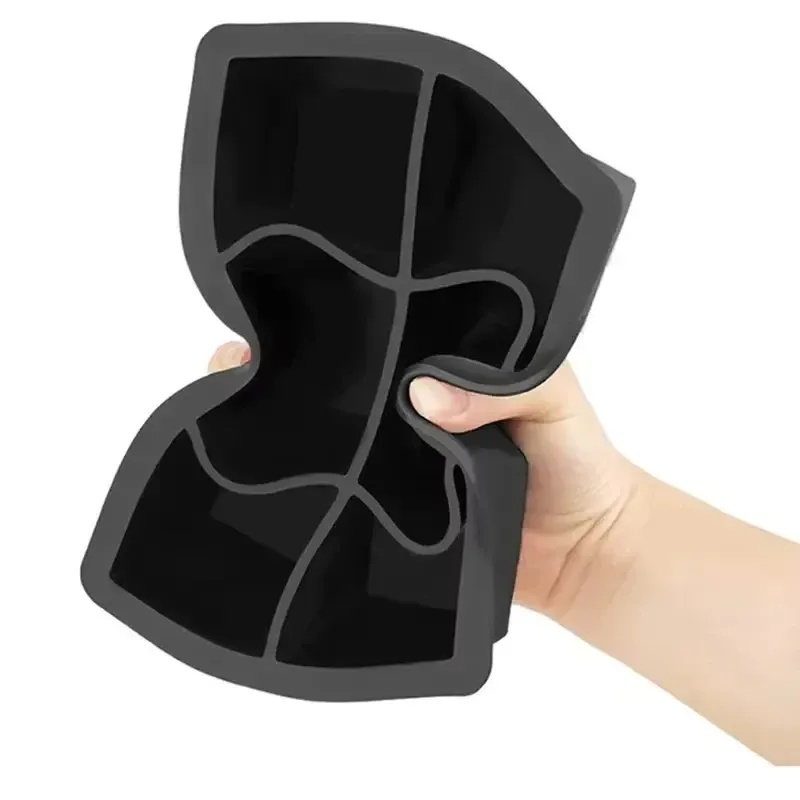Bac à glaçons en silicone de qualité alimentaire, grand format, moule carré pour blocs de glace, 4, 6 ou 8 cavités, idéal pour bars et cocktails 4