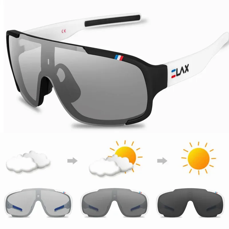 Lunettes de cyclisme polarisées et photochromiques ELAX, lunettes de pêche et de sport en plein air, lunettes de soleil pour hommes et femmes, lunettes VTT et vélo 2