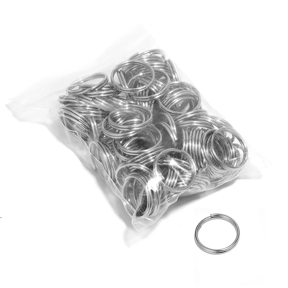 Anneaux Ouverts en Acier Inoxydable à Double Boucle, Anneaux Fendus pour Bijoux DIY, 6/8/10/12/15 mm, Lot de 100 Pièces, JOConnectors 6