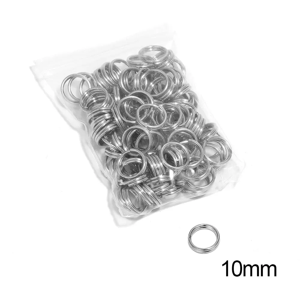 Anneaux Ouverts en Acier Inoxydable à Double Boucle, Anneaux Fendus pour Bijoux DIY, 6/8/10/12/15 mm, Lot de 100 Pièces, JOConnectors 10
