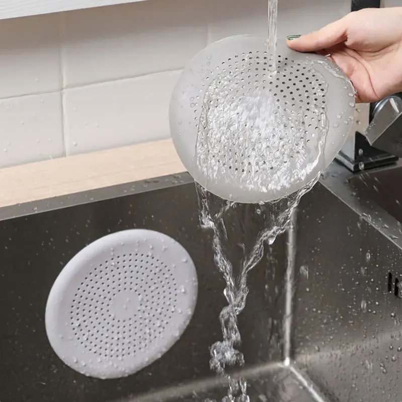 Bouchon de vidange pour douche avec filtre anti-cheveux, bouchon d'évier de cuisine et filtre anti-blocage pour baignoire 2
