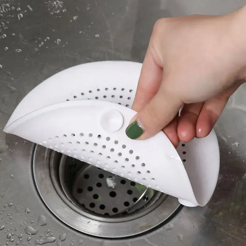 Bouchon de vidange pour douche avec filtre anti-cheveux, bouchon d'évier de cuisine et filtre anti-blocage pour baignoire 3