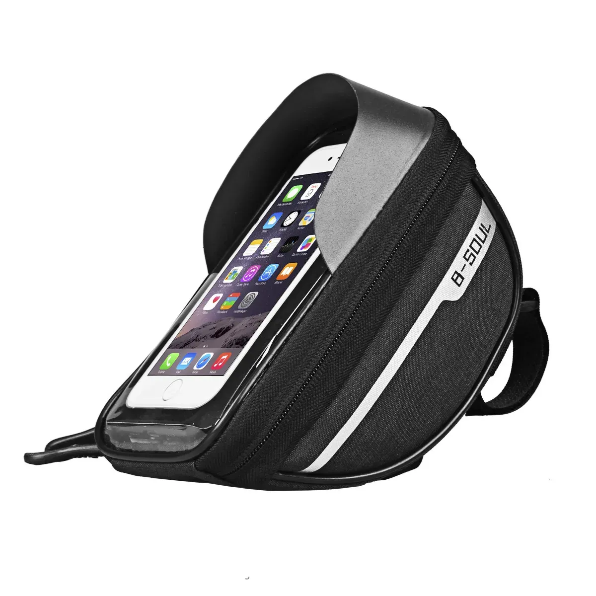 Sac de guidon étanche avec écran tactile et pare-soleil, 1 L, en polyester, pour smartphone 2