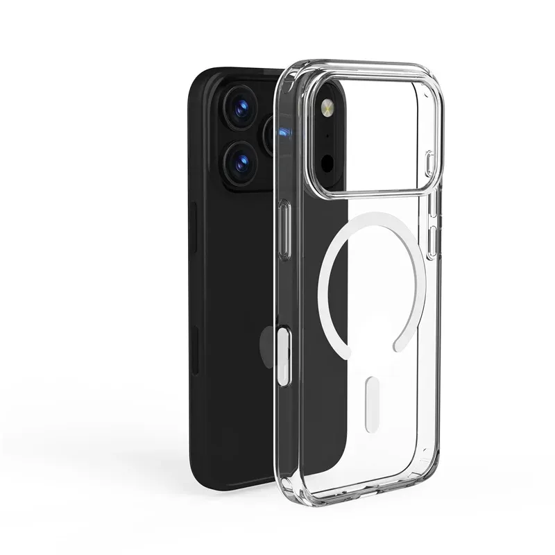 Étui transparent de luxe vue de détail