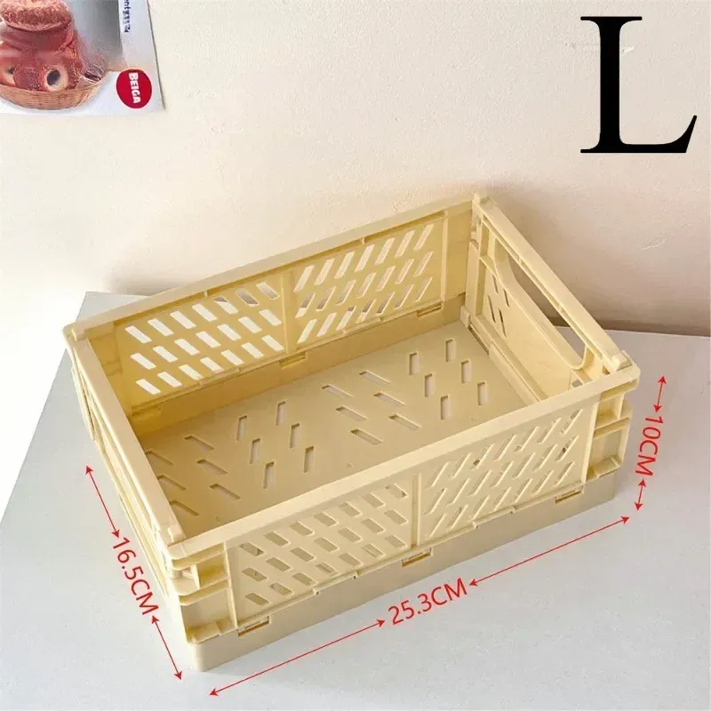 Paniers de rangement pliables en 6 coloris, organisateur de bureau pour étudiants et papeterie 15