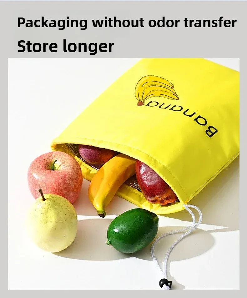 Sac réutilisable à cordon pour fruits et légumes
