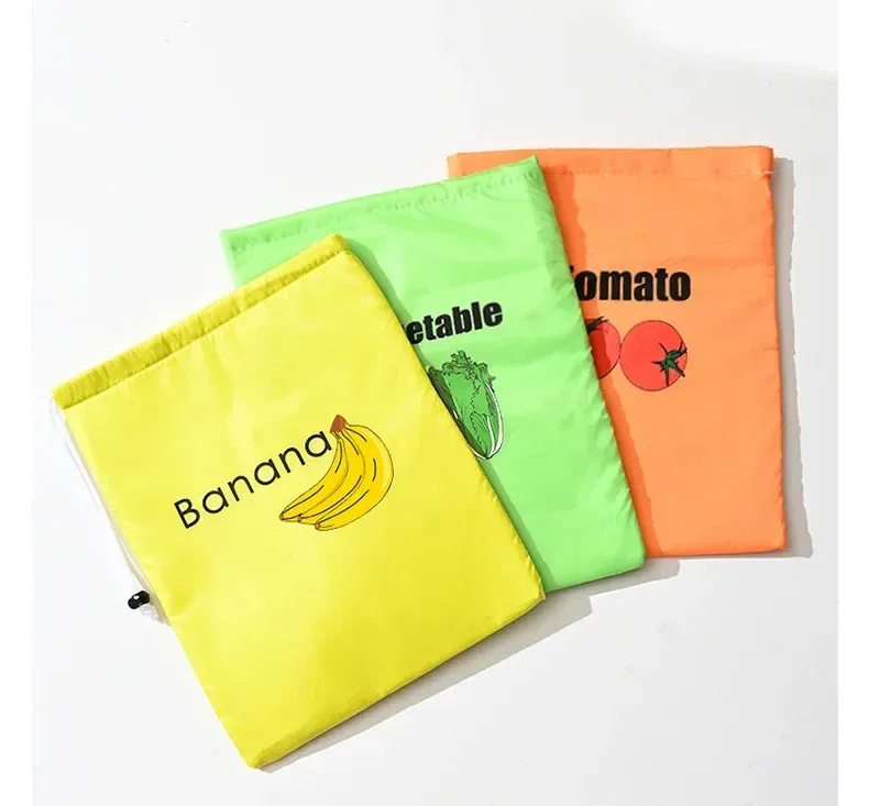 Sac réutilisable à cordon pour fruits et légumes