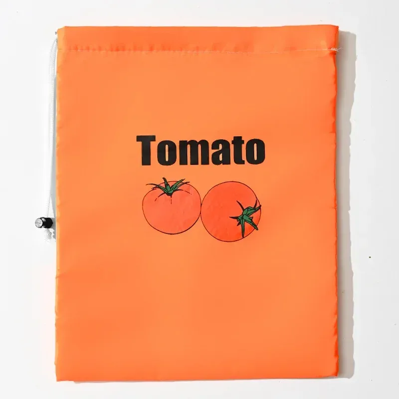 Sacs réutilisables à cordon pour fruits et légumes : rangement écologique pour aliments frais et organisation du réfrigérateur 9