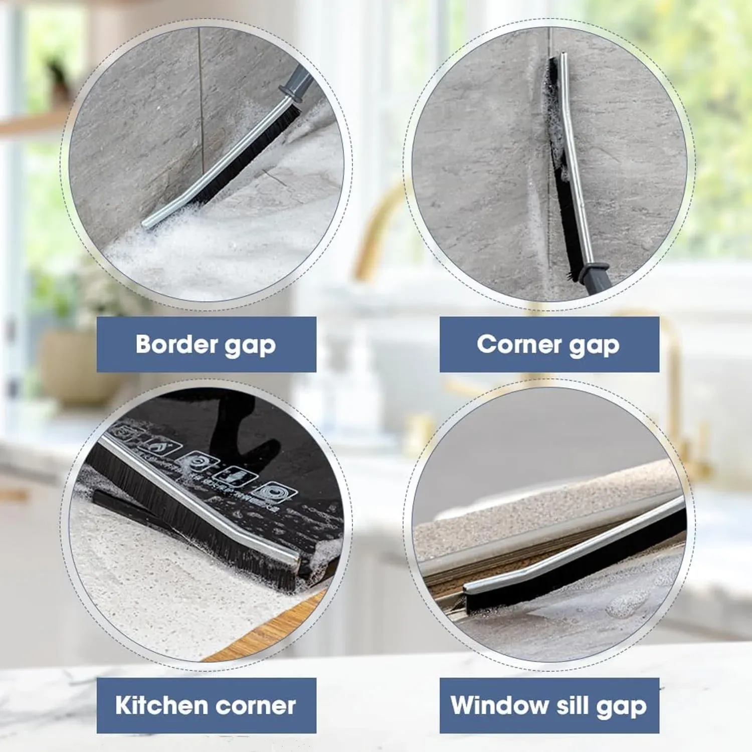 Brosse de nettoyage pour interstices, prise en main