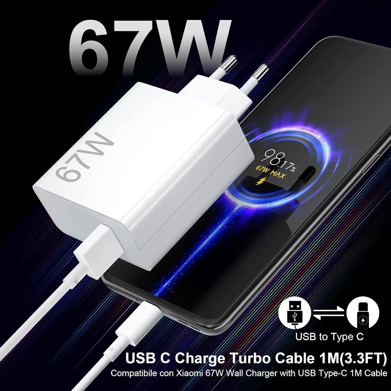 Chargeur rapide en situation d'utilisation