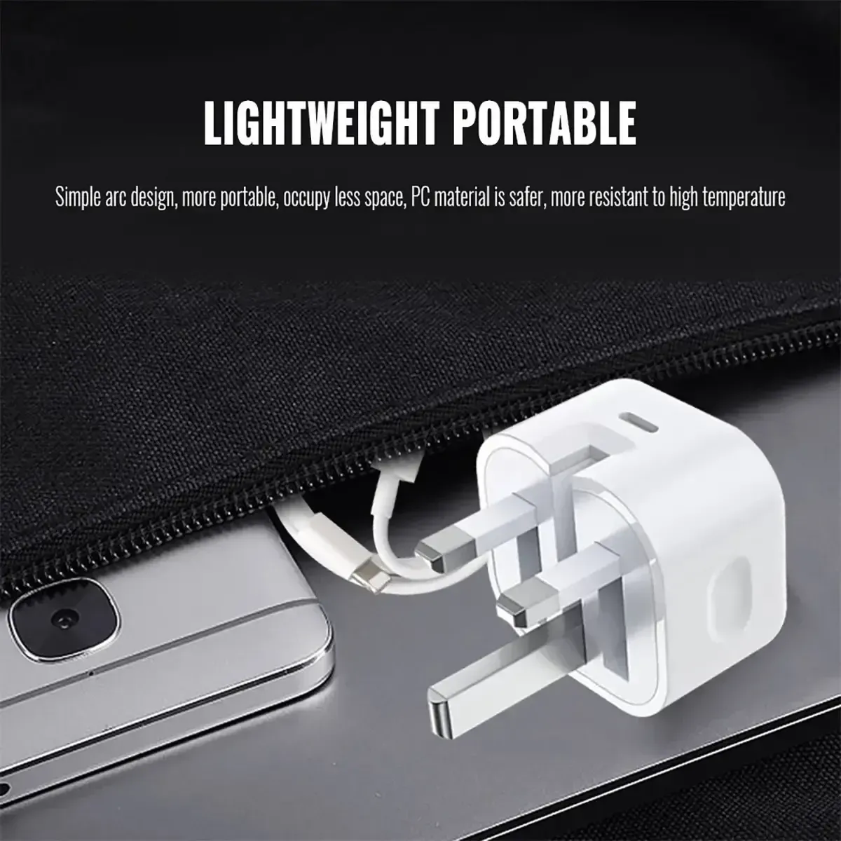 Adaptateur secteur USB-C 25 W à charge rapide PD, prise britannique, compatible iPhone 15, 14 et 13 Pro 6