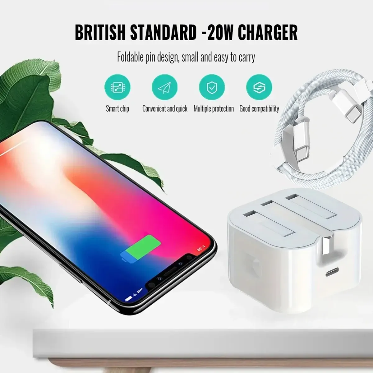 Chargeur USB-C en situation d'utilisation