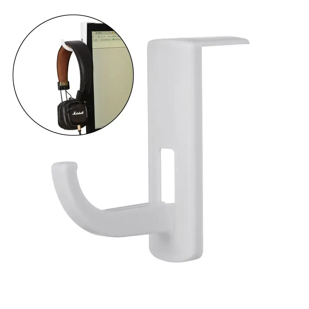 Support pour écouteurs, 1 pièce, crochet avec bande autocollante pour bureau, fixation sur moniteur PC 4