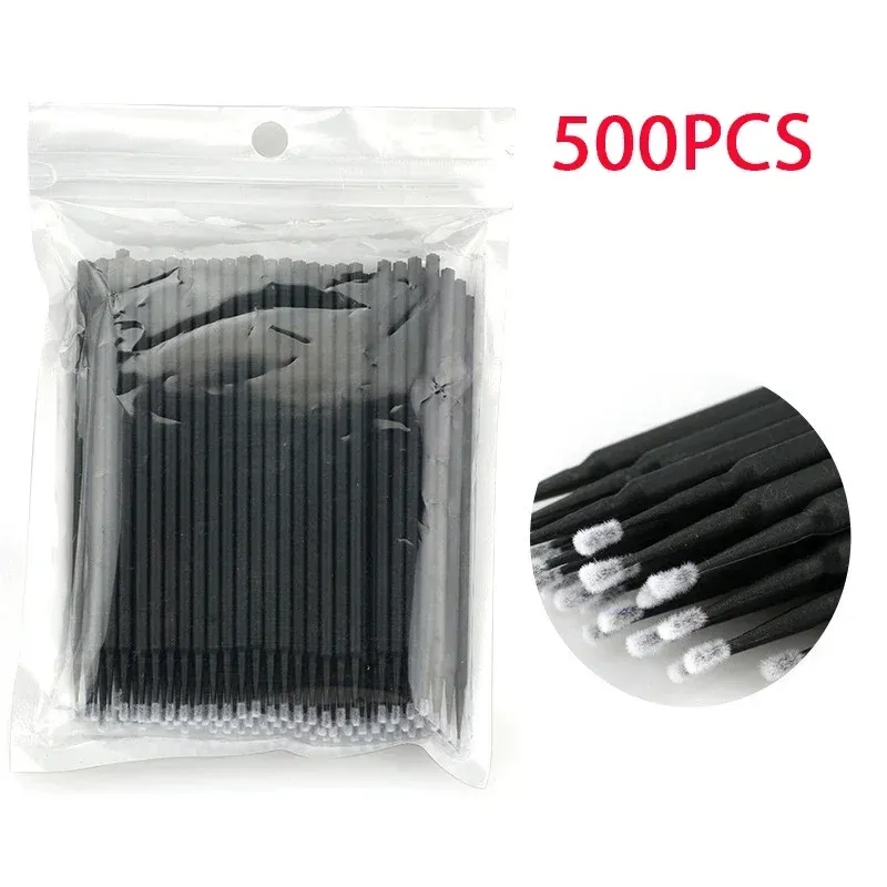 Brosse de nettoyage pour cils, lot de 500 ou 1000 pièces, outil de maquillage coloré, brosse en cristal micro pour cils 16