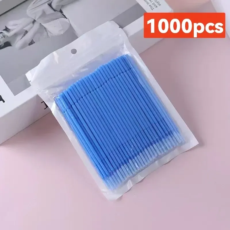 Brosse de nettoyage pour cils, lot de 500 ou 1000 pièces, outil de maquillage coloré, brosse en cristal micro pour cils 10