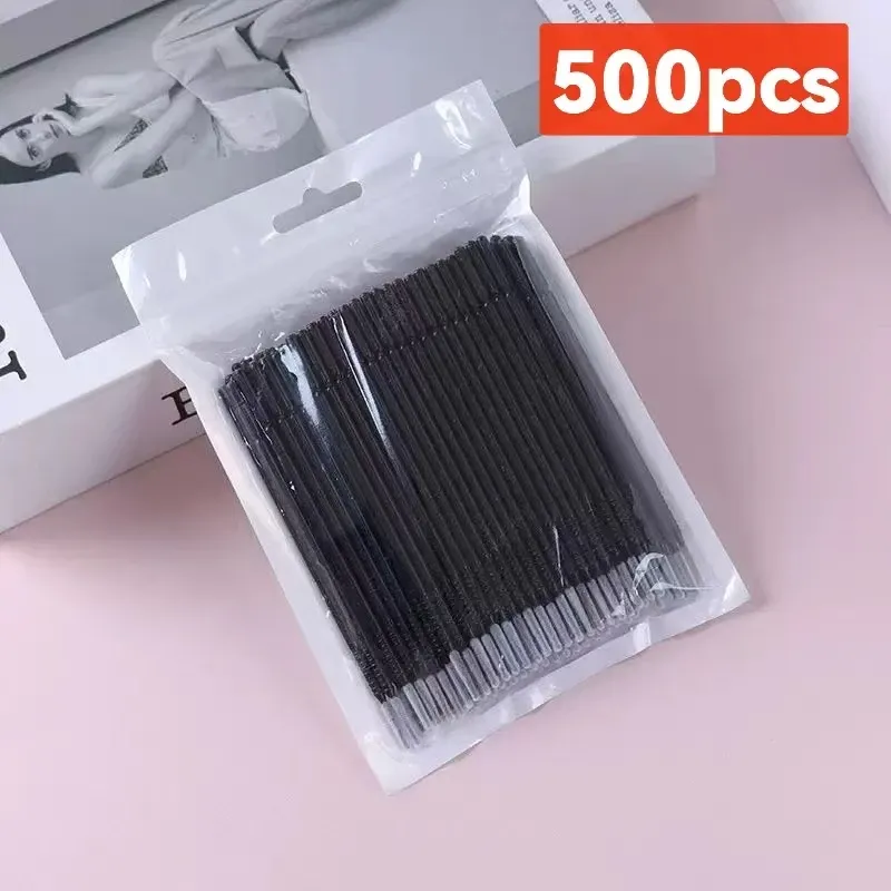 Brosse de nettoyage pour cils, lot de 500 ou 1000 pièces, outil de maquillage coloré, brosse en cristal micro pour cils 12