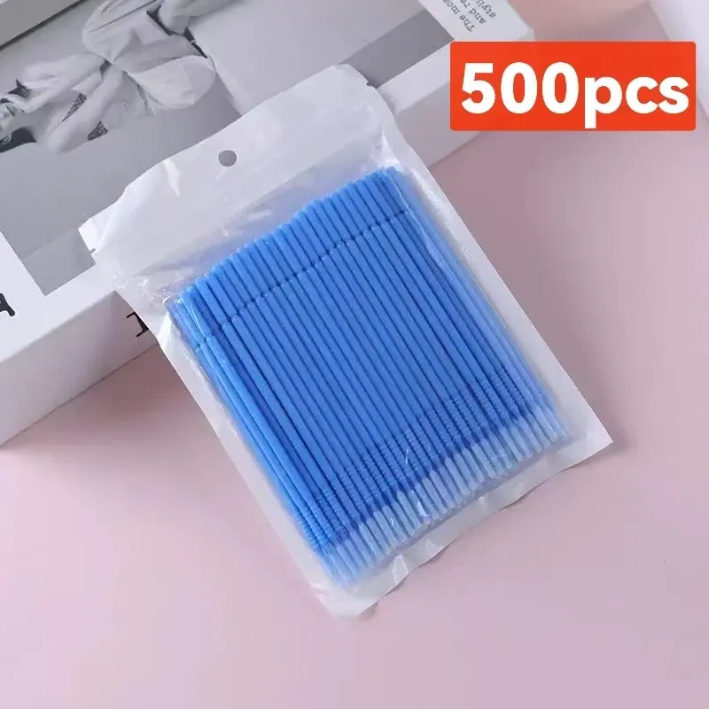 Brosse de nettoyage pour cils, lot de 500 ou 1000 pièces, outil de maquillage coloré, brosse en cristal micro pour cils 13
