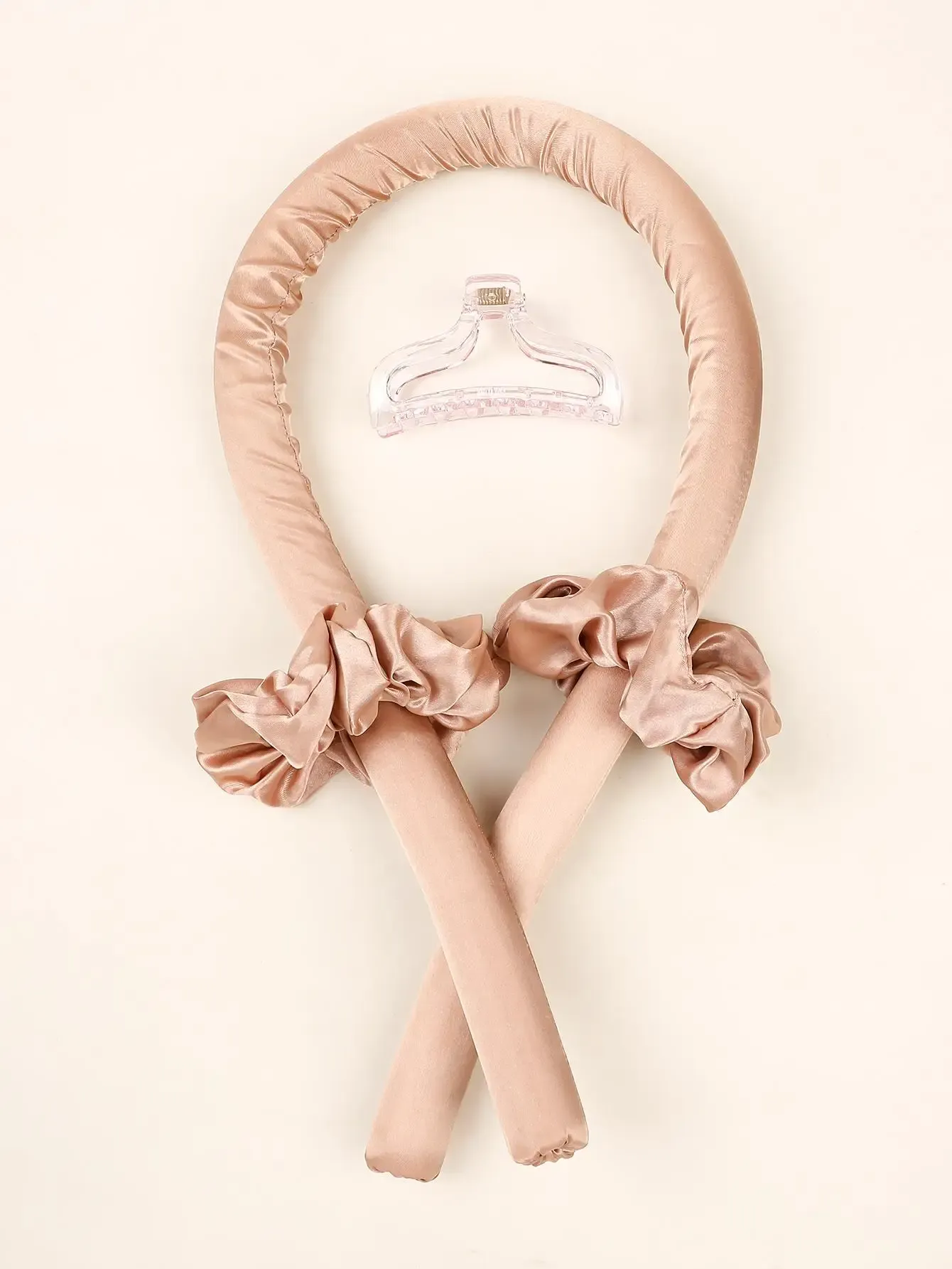 Tige à friser sans chaleur, bandeau sans chaleur, ruban de soie, boucles à cheveux avec pince à cheveux, vague douce naturelle, outil de coiffure pour bricolage 7