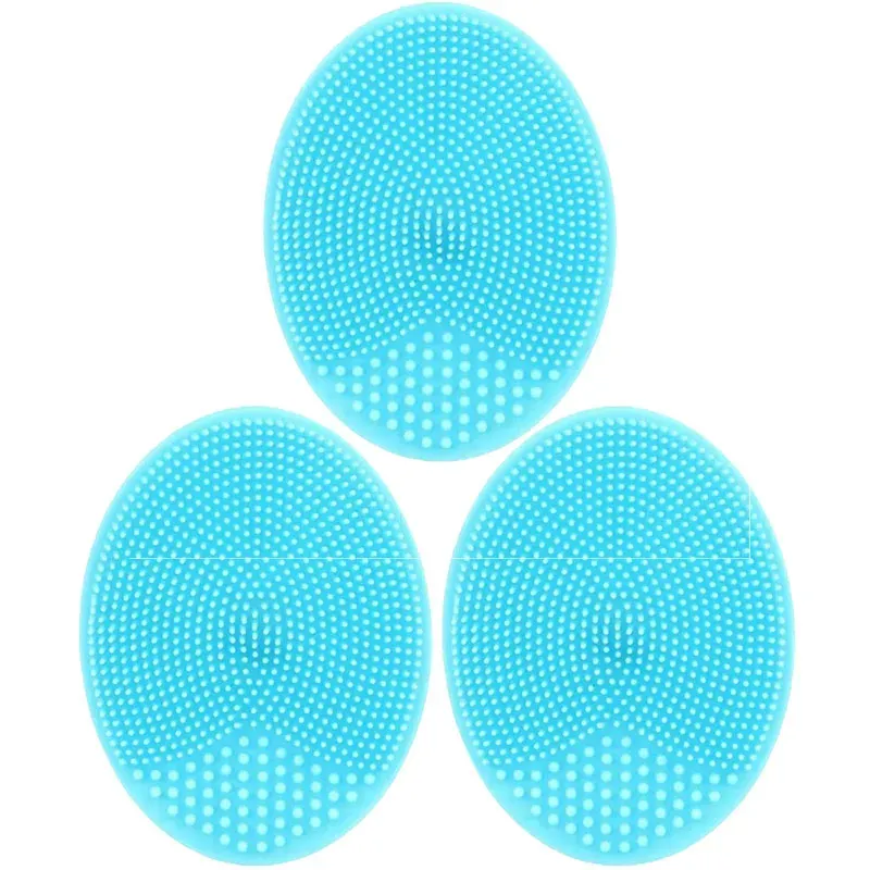 Brosse de massage en silicone pour bébé et enfant, lot de 3, pour le bain, le shampooing et le massage, pour garçons et filles 15