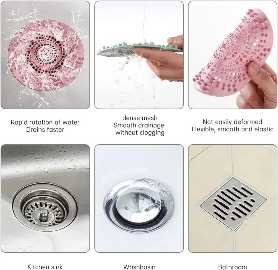 Filtre de sol en silicone pour salle de bain