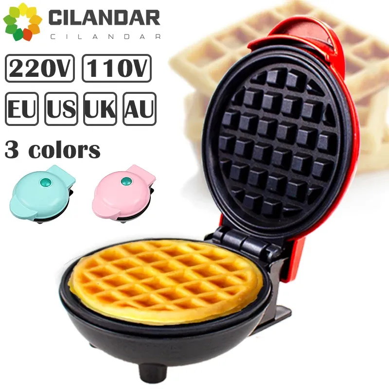 Mini gaufrier électrique antiadhésif 110V/220V pour desserts et œufs frits, idéal pour la cuisine domestique - Image 1