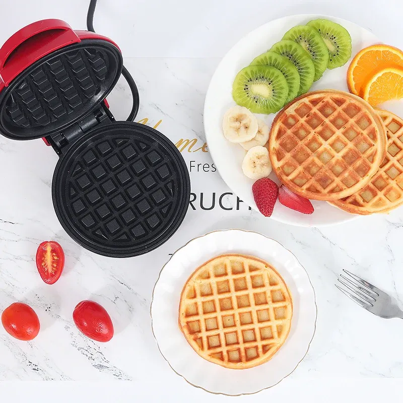 Mini gaufrier électrique antiadhésif 110V/220V pour desserts et œufs frits, idéal pour la cuisine domestique 2