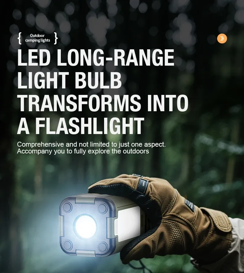 Lampe de camping, mise en situation