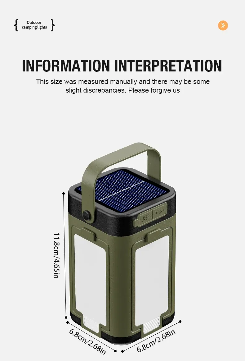 Lampe rechargeable pour le camping et la randonnée