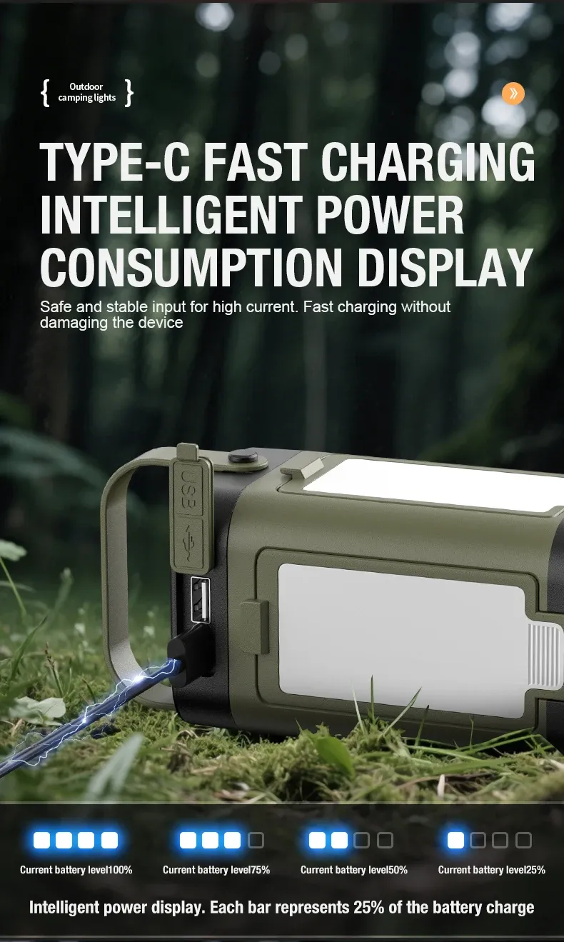Lampe LED rechargeable, gros plan