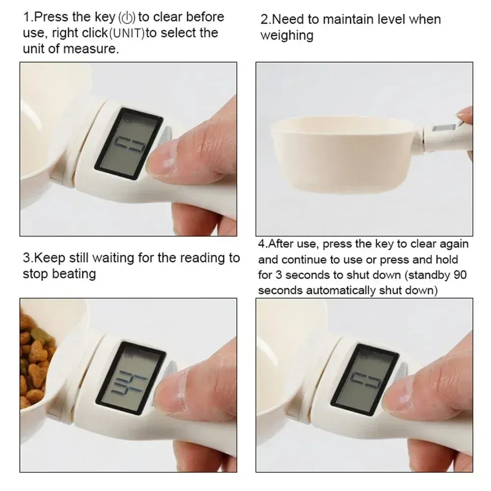 Cuillère-balance électronique, détail des fonctions