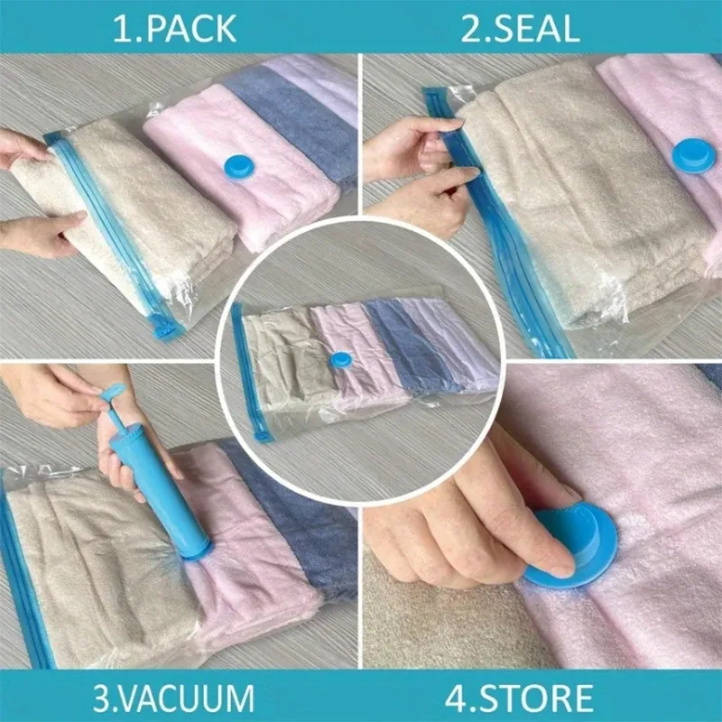 Pompe à main utilisée pour extraire l'air d'un sac de rangement