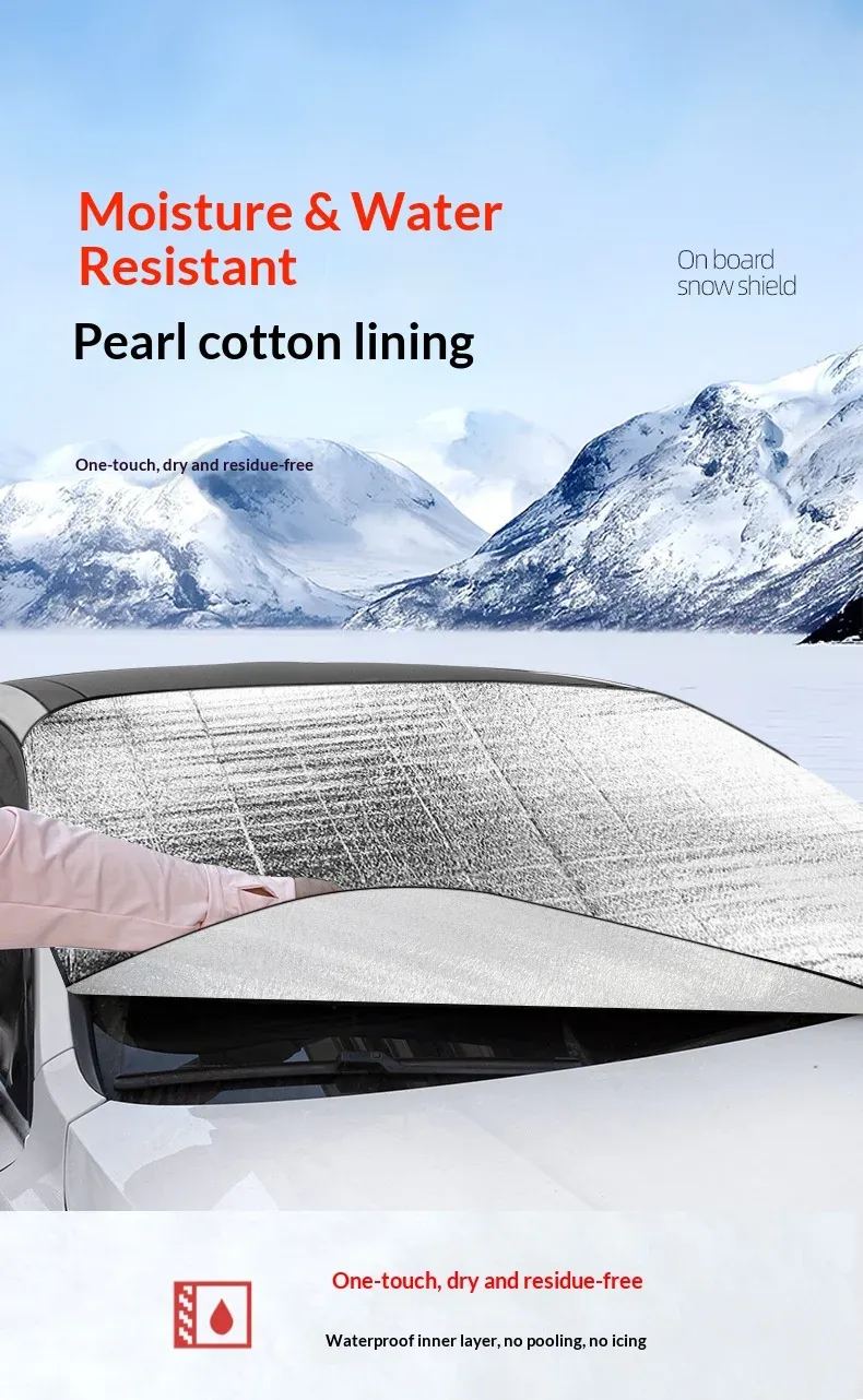Housse anti-neige pour pare-brise de voiture, pare-soleil