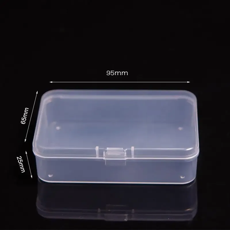 Mini boîtes de rangement rectangulaires en plastique givré translucide, étui à bijoux et organisateur 12