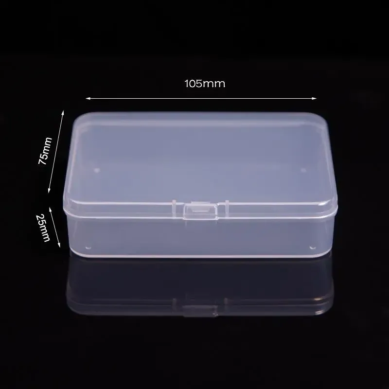 Mini boîtes de rangement rectangulaires en plastique givré translucide, étui à bijoux et organisateur 13