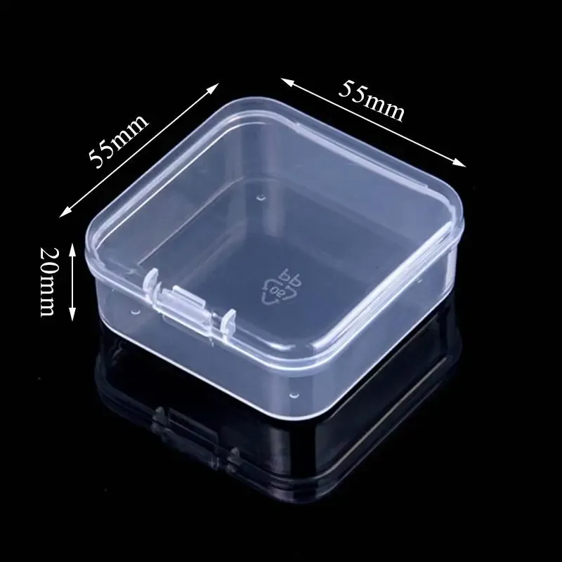 Mini boîtes de rangement rectangulaires en plastique givré translucide, étui à bijoux et organisateur 11