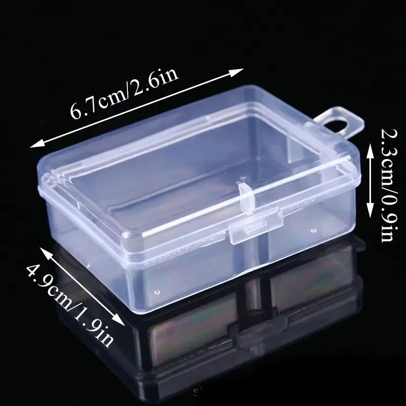 Mini boîtes de rangement rectangulaires en plastique givré translucide, étui à bijoux et organisateur 20