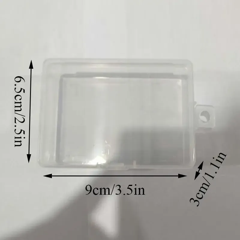 Mini boîtes de rangement rectangulaires en plastique givré translucide, étui à bijoux et organisateur 19